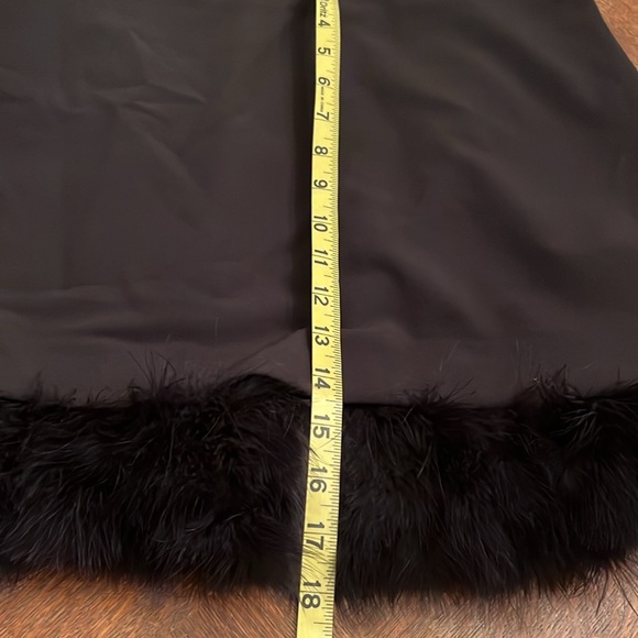 Express Black Mini with Feather Trim Size 10 NWT - Picture 10 of 11